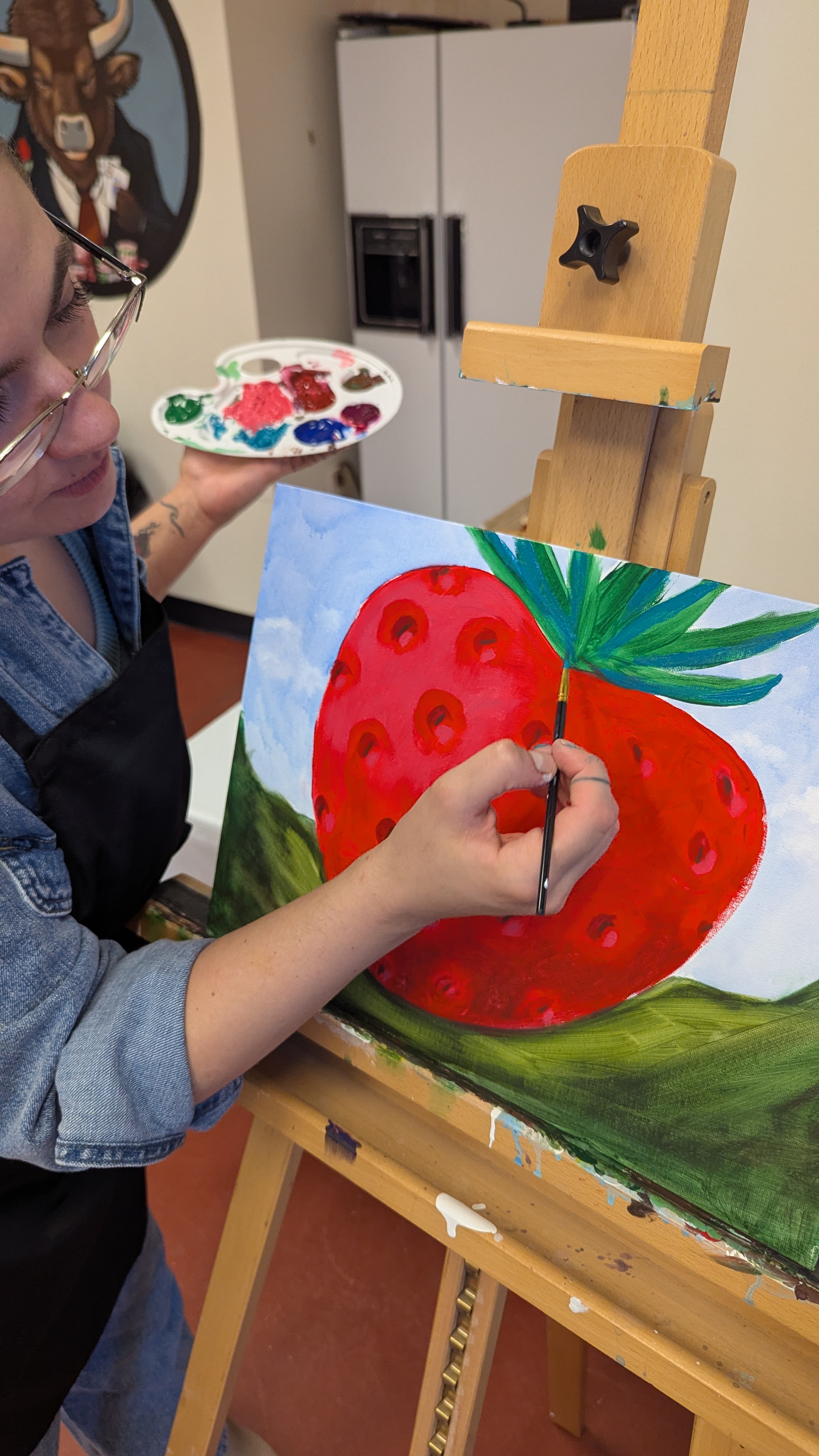 Artwork from a paint and sip event