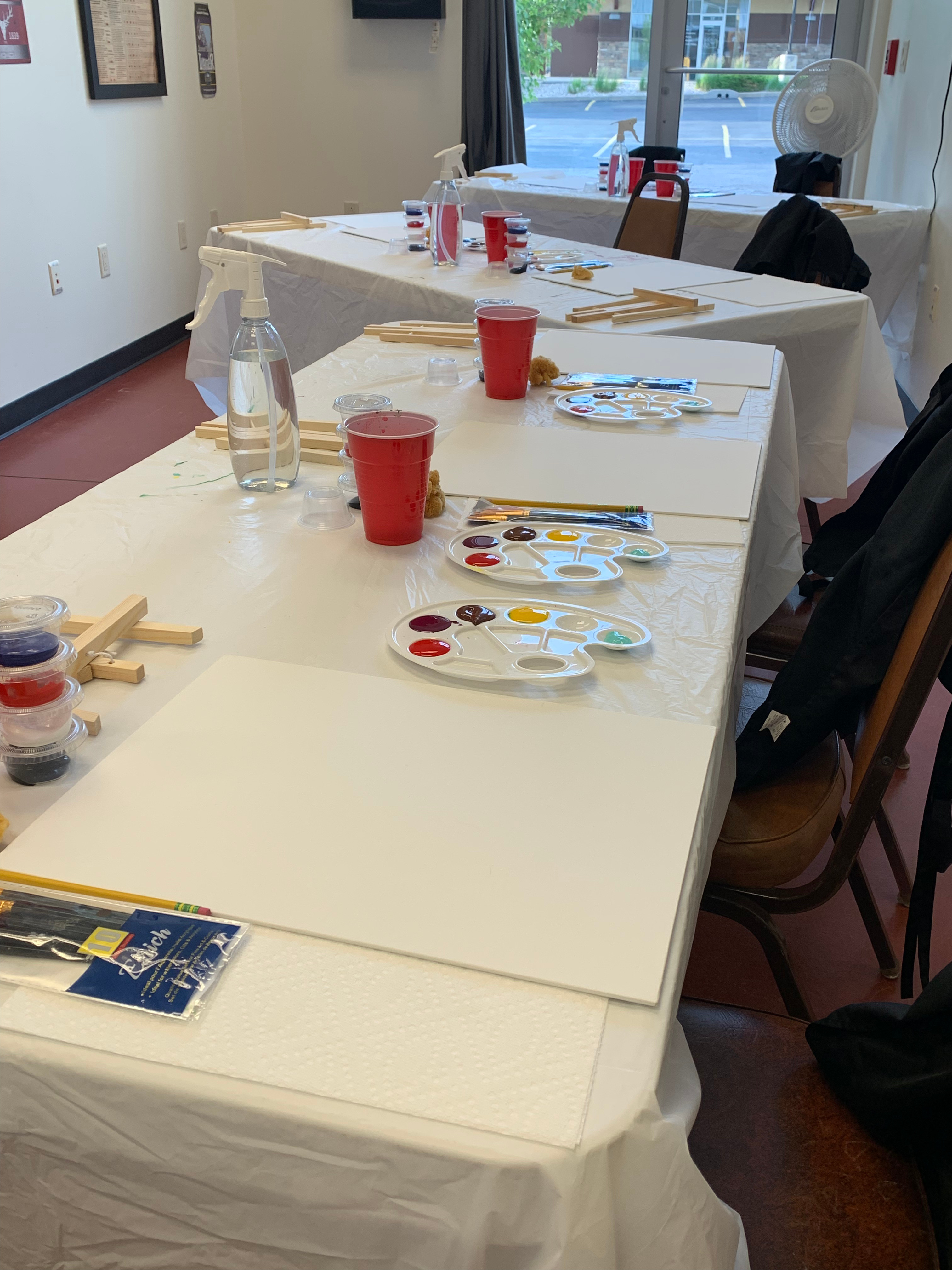 Artwork from a paint and sip event