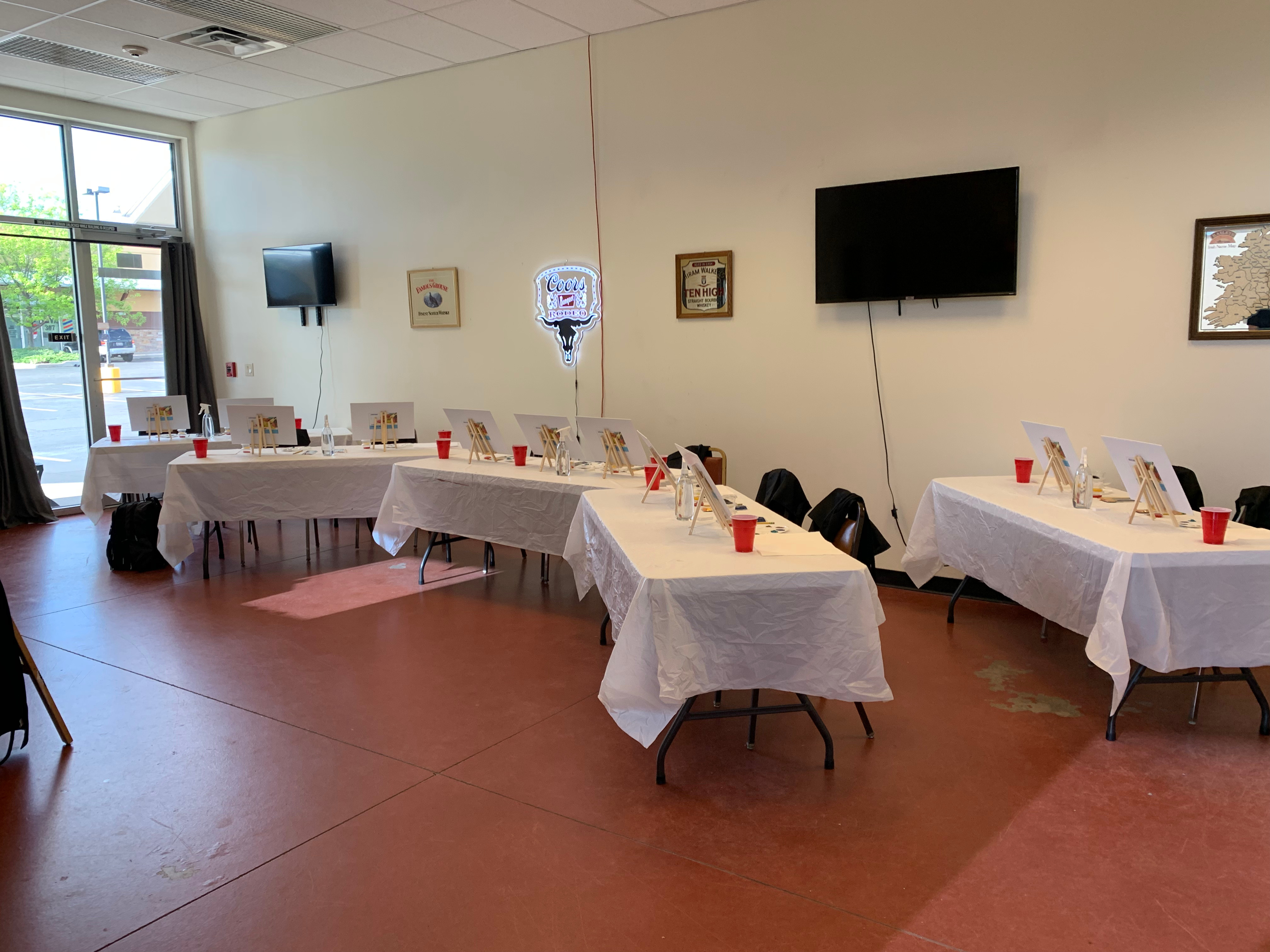 Artwork from a paint and sip event