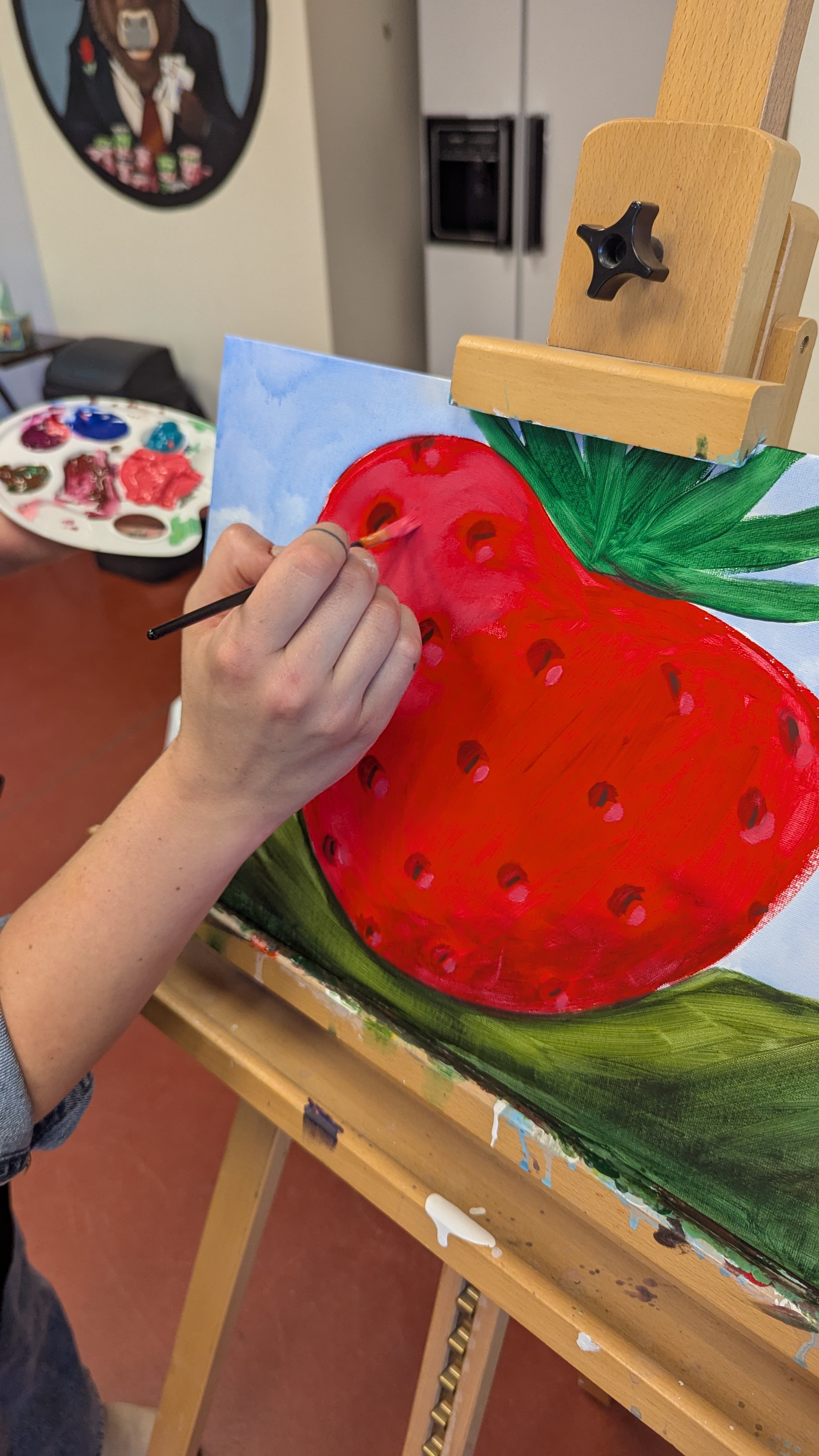 Artwork from a paint and sip event