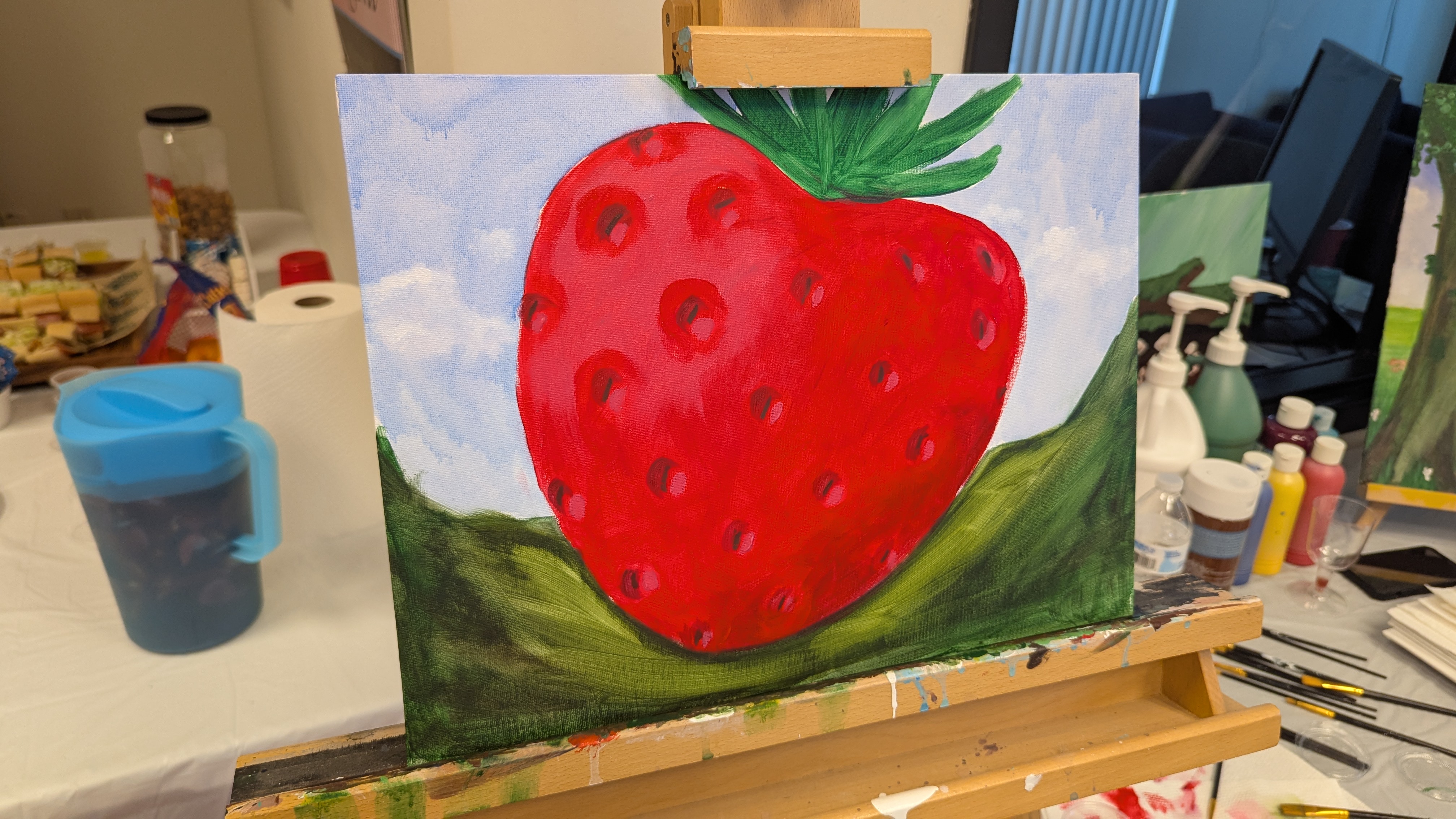 Artwork from a paint and sip event