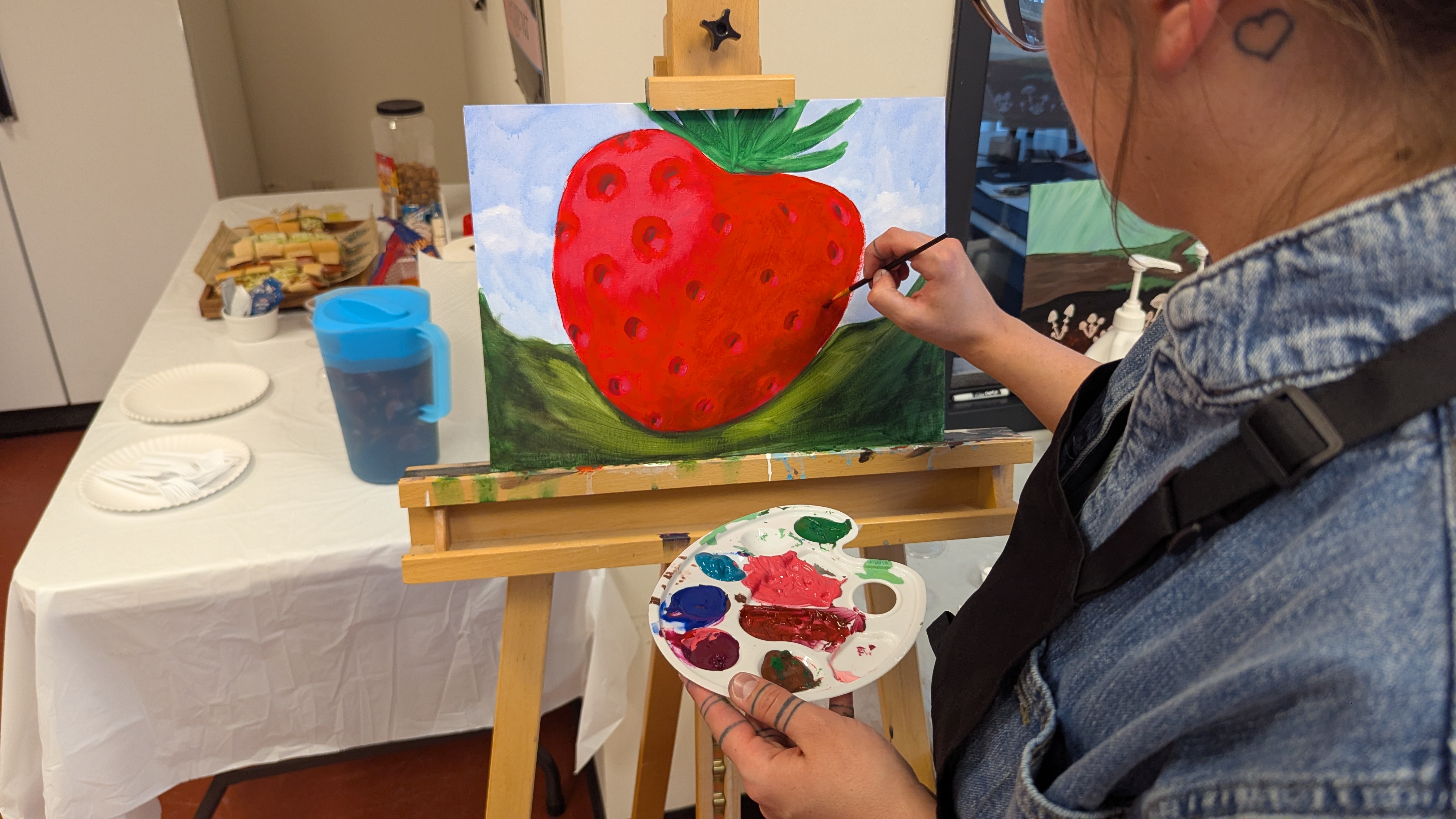 Artwork from a paint and sip event